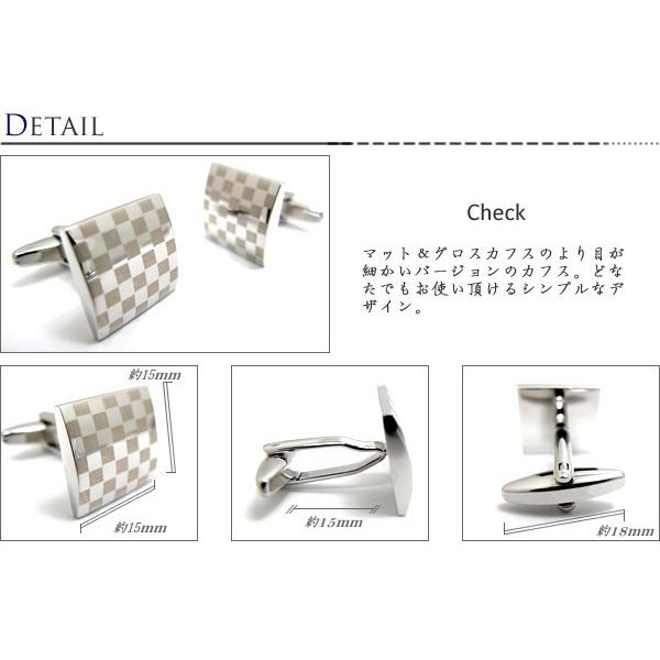 メンズ アクセサリー Simple 2500 チェック カフス カフスボタン カフリンクス シンプル 市松模様 クリスマス 爆買 |  | 01