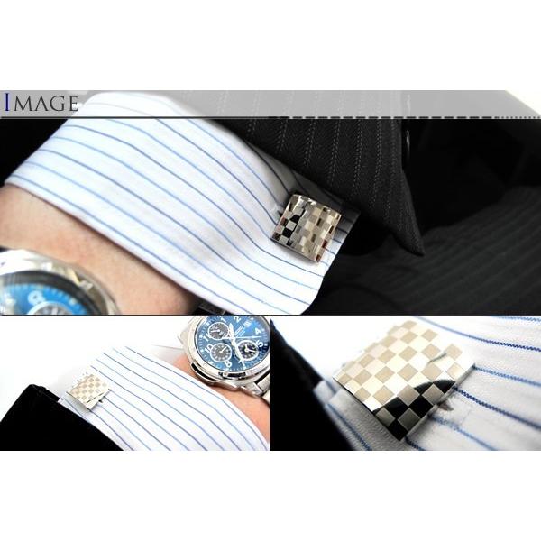 メンズ アクセサリー Simple 2500 チェック カフス カフスボタン カフリンクス シンプル 市松模様 クリスマス 爆買 |  | 02