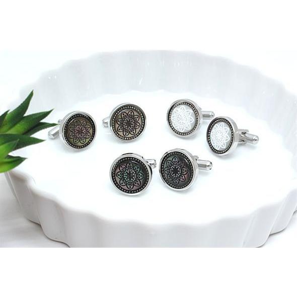 メンズ アクセサリー シェルロートカフス（カフスボタン カフリンクス） Basic 5000 バレンタイン 爆買 |  | 01