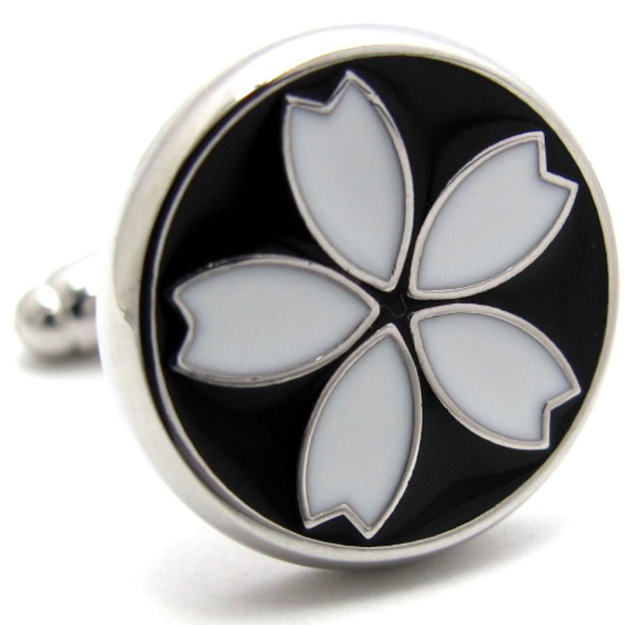 メンズ アクセサリー Simple 2500 さくら カフス（ブラック＆ホワイト