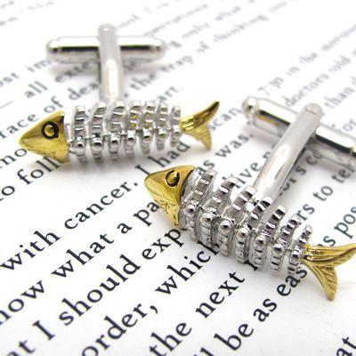メンズ アクセサリー Simple 2500 フィッシュ ボーン カフス カフス 