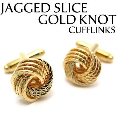 メンズ アクセサリー Value 3500 ジャグスライスゴールド結カフス カフスボタン カフリンクス 金 シンプル 上品 きれい 人気 定番 クリスマス 爆買 | 