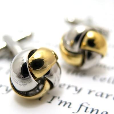 メンズ アクセサリー Simple 2500 ゴールド＆シルバー シック 結カフス カフリンクス シンプル 個性 おしゃれ 控えめ 落ち着いた 綺麗 クリスマス 爆買 | 