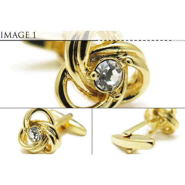 メンズ アクセサリー Value 3500 ゴールドトリニティ結カフス カフスボタン カフリンクス パーティー きれい 上品 金 クリスマス 爆買 |  | 02