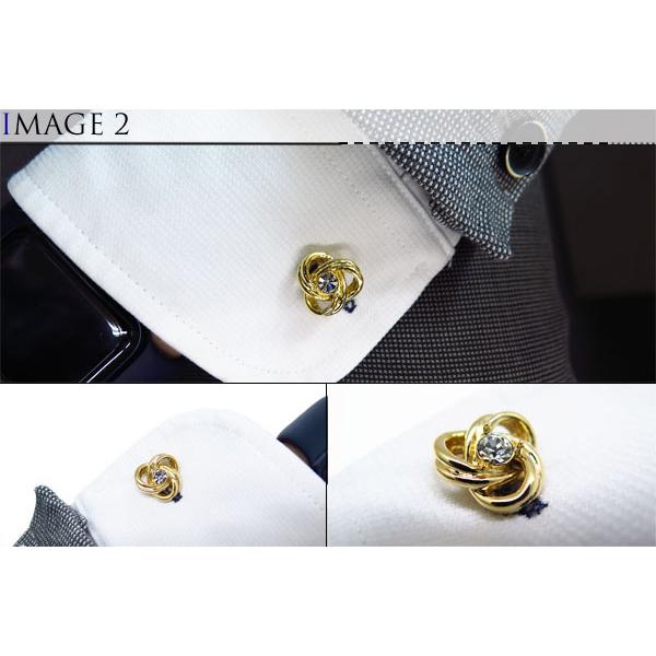 メンズ アクセサリー Value 3500 ゴールドトリニティ結カフス カフスボタン カフリンクス パーティー きれい 上品 金 クリスマス 爆買 |  | 03