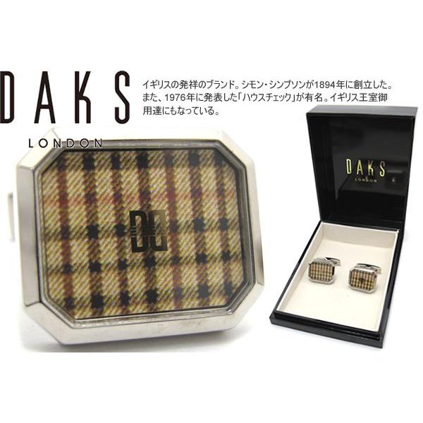 ブランド アクセサリー DAKS ダックス オクタゴナルハウスチェックカフス（カフスボタン カフリンクス）バレンタイン 爆買