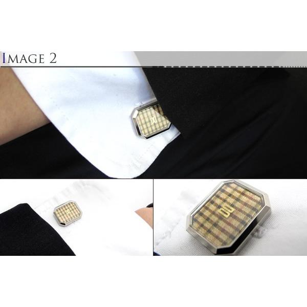 ブランド アクセサリー DAKS ダックス オクタゴナル ハウスチェック カフス カフスボタン カフリンクス 父の日 爆買の画像