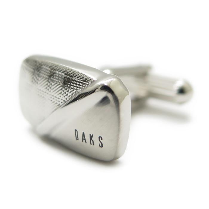 ブランド アクセサリー DAKS ダックス ハーフ ハウスチェック カフス カフスボタン カフリンクス シンプル きれい 父の日 爆買の画像