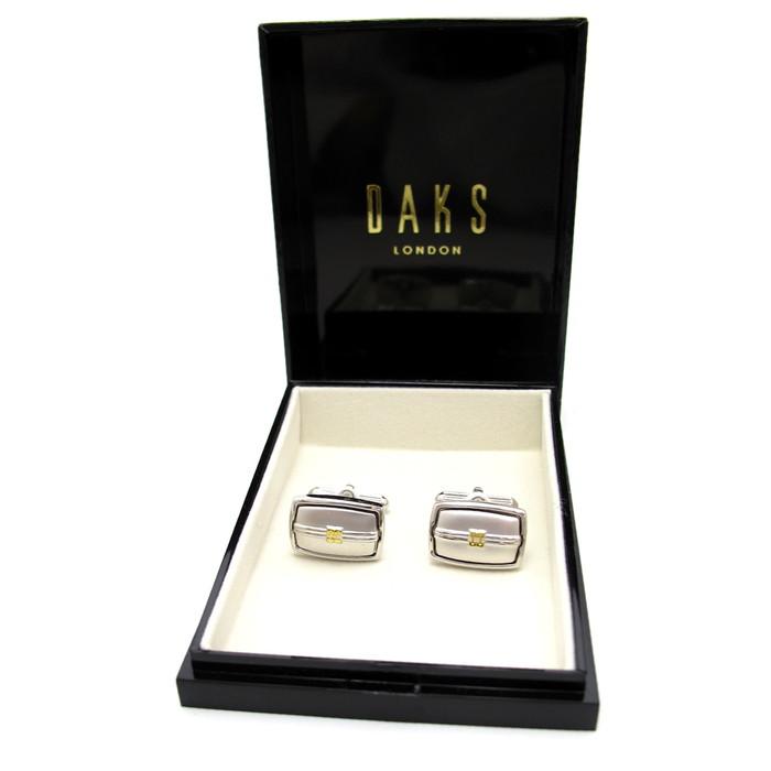 ブランド アクセサリー DAKS ダックス ダブル センターライン カフス カフスボタン カフリンクス 父の日 爆買の画像