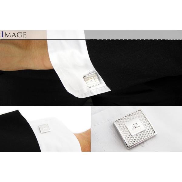 ブランド アクセサリー courreges クレージュ ケーブルテクスチャースクウェアカフス （カフスボタン カフリンクス） 父の日｜cufflink｜03