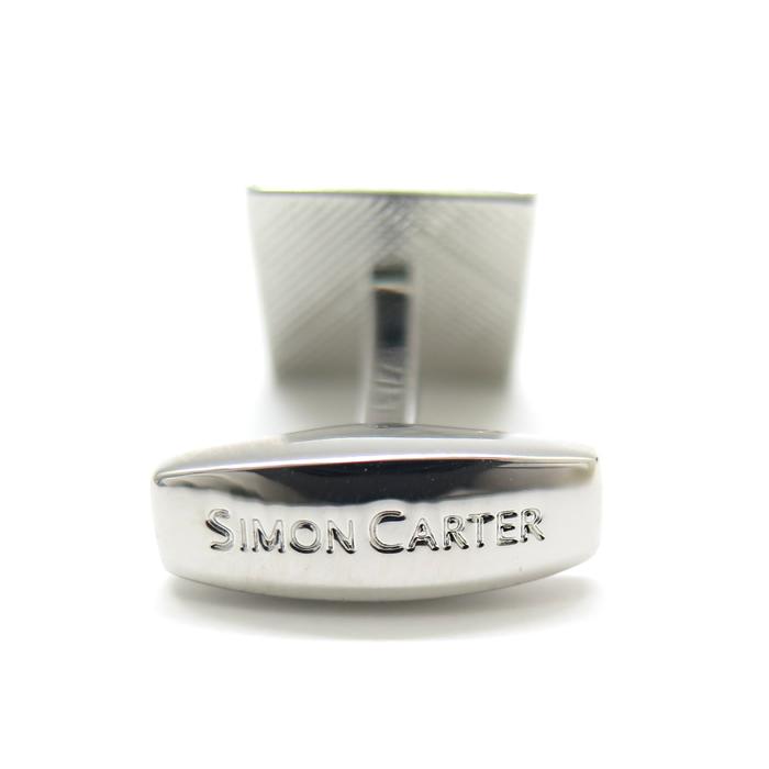 ブランド アクセサリー SIMON CARTER サイモン・カーター スモール スクエア チェッカー カフス（桃蝶貝）カフスボタン カフリンクス モザイク 父の日｜cufflink｜07