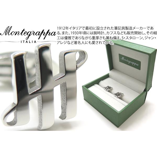 ブランド アクセサリー MONTEGRAPPA モンテグラッパ アンビグラムカフス（ステンレススチール） カフスボタン カフリンクス ロゴ 父の日