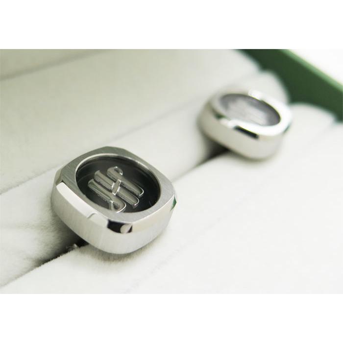 ブランド アクセサリー MONTEGRAPPA モンテグラッパ クワトロ カフス（パラジウム）カフスボタン カフリンクス  父の日 爆買の画像