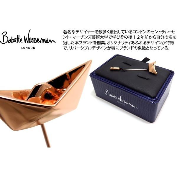 ブランド アクセサリー Babette Wasserman バベットワッサーマン オリガミボートラペルピン（ローズゴールド）（スタッズ ブローチ）クリスマス 爆買
