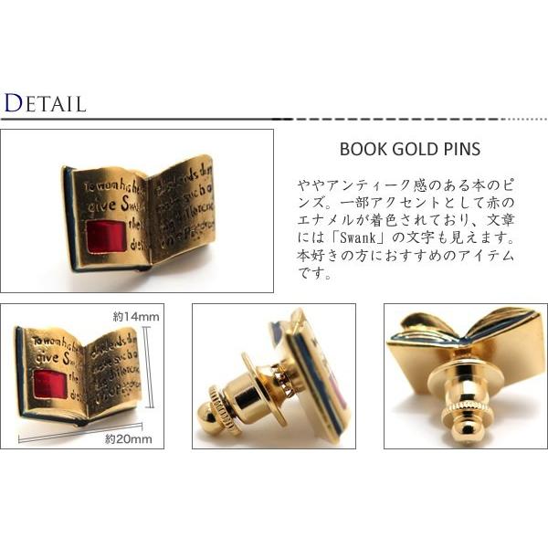 SWANK ブランド アクセサリー スワンク 本 ピンズ（ゴールド