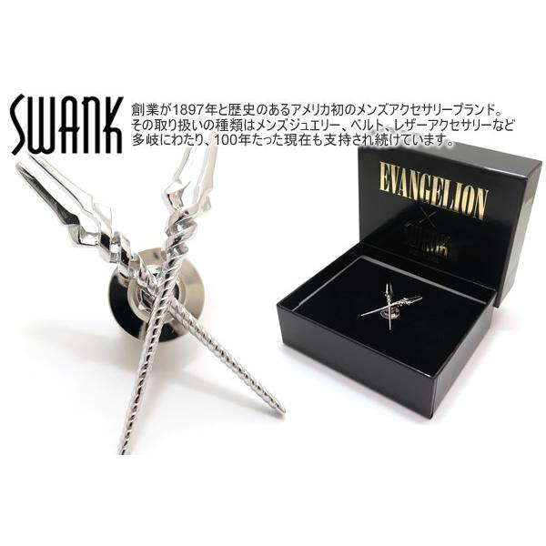 ブランド アクセサリー SWANK×EVANGELION スワンク×エヴァンゲリオン ロンギヌスの槍 クロス ピンズ ラペルピン スタッズ ブローチ 父の日｜cufflink