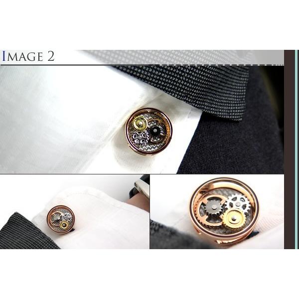 ブランド アクセサリー TATEOSSIAN タテオシアン メカニカル ギア カーボン カフス（ローズゴールド）カフリンクス カフスボタン 父の日 爆買の画像