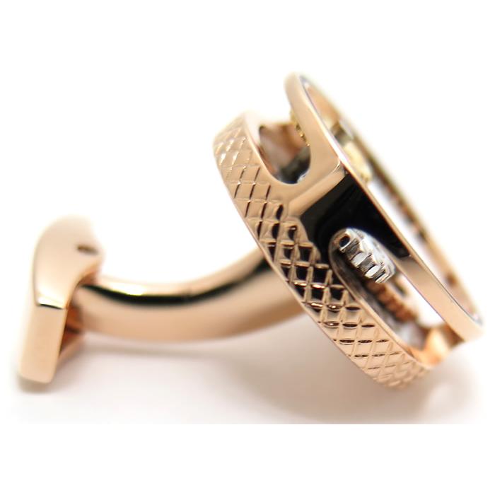 ブランド アクセサリー TATEOSSIAN タテオシアン メカニカル ギア カーボン カフス（ローズゴールド）カフリンクス カフスボタン 父の日 爆買の画像