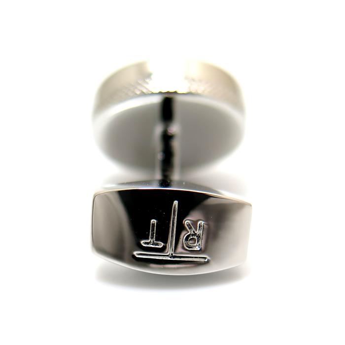 ブランド アクセサリー TATEOSSIAN タテオシアン エナメル スターウィーヴ カフス（ブルー＆ブラック） カフリンクス カフスボタン 父の日 爆買の画像