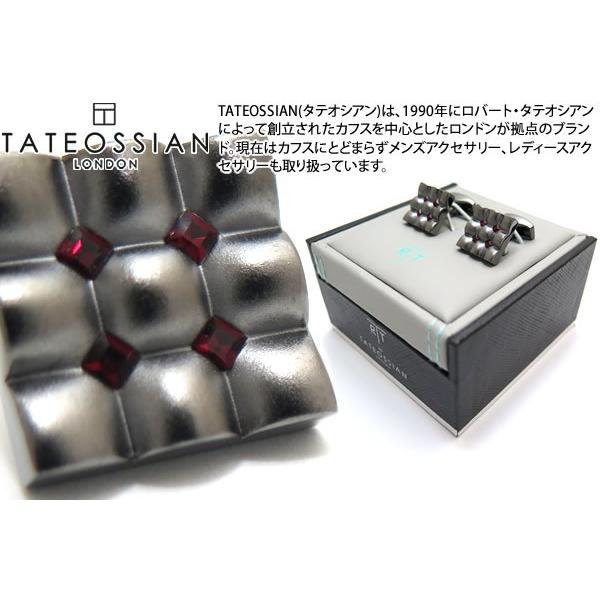 ブランド アクセサリー TATEOSSIAN タテオシアン クリスタル　スクウェアスカラプトカフス（シャム）（ブランド カフリンクス） 父の日
