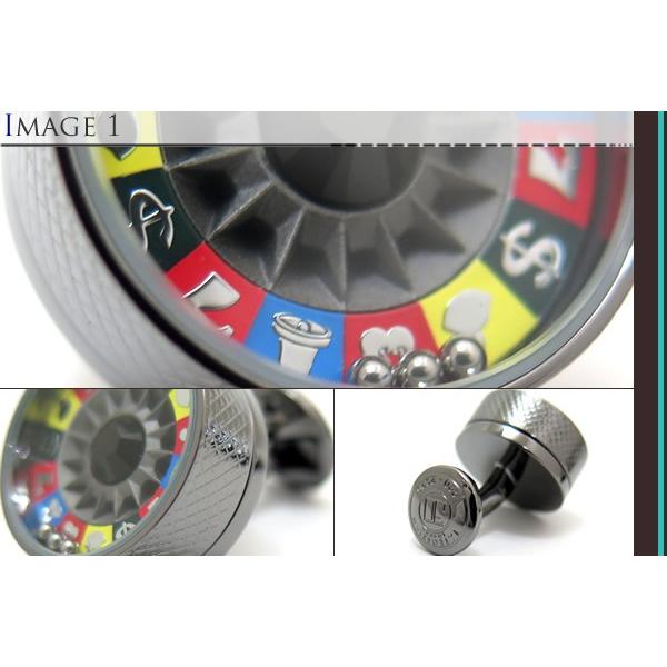 ブランド アクセサリー TATEOSSIAN タテオシアン メカニカル　プレイタイム フルーツマシンカフス（ブラックIPスティール）（ブランド カフリンクス） 父の日の画像