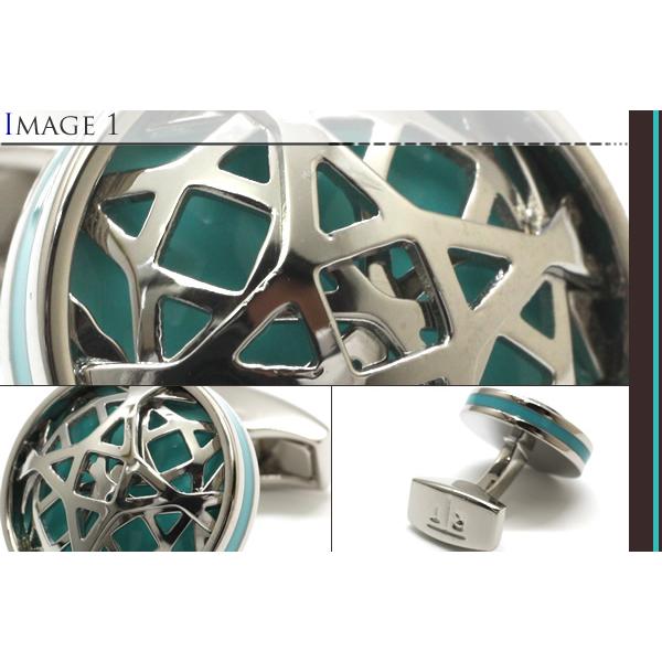 TATEOSSIAN（タテオシアン） エナメルピルカフス Tateossian タテオシアン ガンメタル＆クリア エナメル