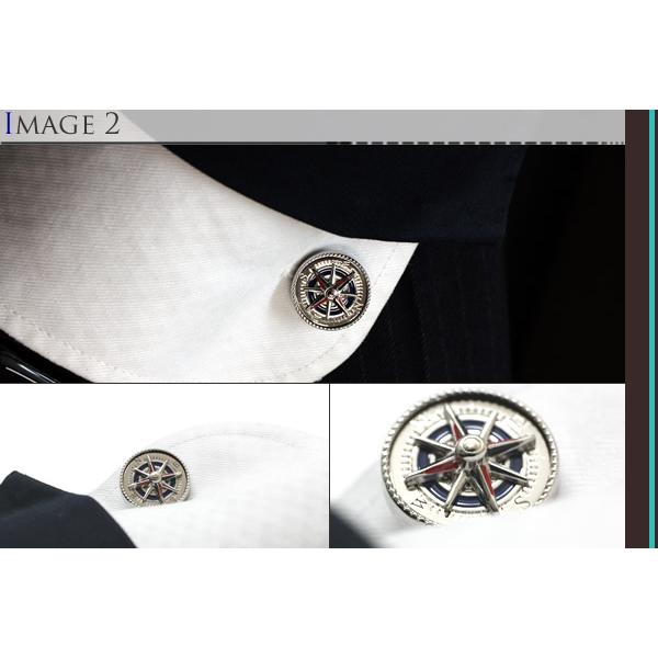 TATEOSSIAN タテオシアン プレイタイム マリンコンパス カフス（パラジウム＆ブラック、レッド、ネイビーエナメル）カフスボタン カフリンクスの画像
