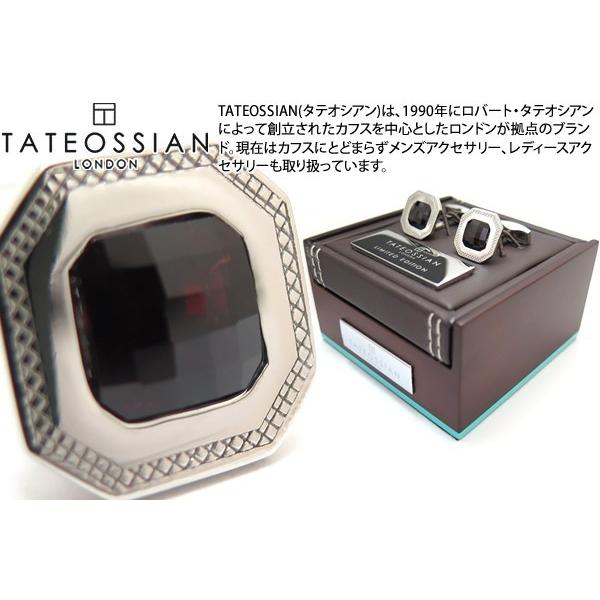 ブランド アクセサリー TATEOSSIAN タテオシアン チェッカーボードプレシャスカフス（ロジウム＆ガーネット） 世界限定30セット