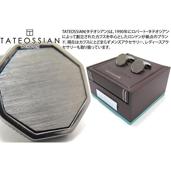 ブランド アクセサリー TATEOSSIAN タテオシアン クラシックロンドンアイシルバーカフス（ブラッシュブラックロジウム）（ブランド カフリンクス） 父の日