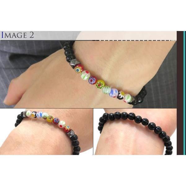 ブランド アクセサリー TATEOSSIAN タテオシアン ミルフィオリ ブレスレット（ブラックアゲート）（Mサイズ）父の日 爆買の画像