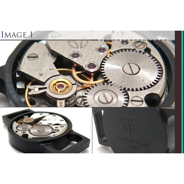 TATEOSSIAN タテオシアン ウォッチムーブメントラウンドシューリンクス（ブラッシュドブラックIPスチール）（シューピアス) ブランド 父の日 爆買の画像