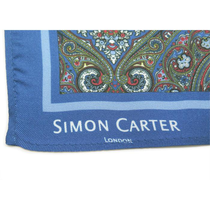 チーフ ブランド SIMON CARTER サイモン・カーター フレーム ペイズリー ポケットチーフ（ネイビー） | SIMON CARTER | 06