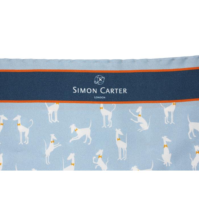チーフ ブランド SIMON CARTER サイモン・カーター 40周年記念 ジェルベーズ ポケットチーフ（ブルー） | SIMON CARTER | 05
