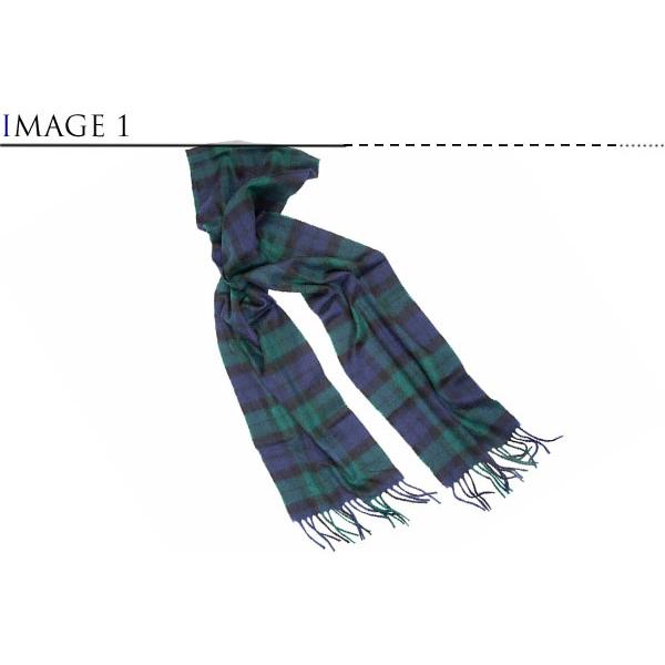 KINALBA キナルバ オーバン ブラックウォッチ カシミヤ マフラー スカーフ |  | 02