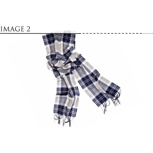 KINALBA キナルバ オーバン シルバー バンノックベーン カシミヤ 100% マフラー スカーフ チェック シンプル スコットランド |  | 03