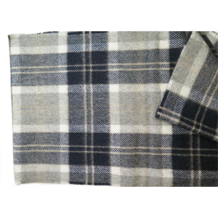 KINALBA キナルバ オーバン シルバー バンノックベーン カシミヤ 100% マフラー スカーフ チェック シンプル スコットランド |  | 06