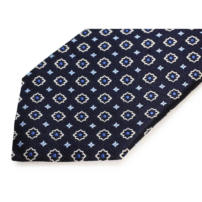 ネクタイ ブランド NEWYORKER ACCESSORY ニューヨーカー アクセサリー 小紋柄 シルク ネクタイ（ネイビーブルー）レギュラータイ 父の日 爆買 | NEWYORKER | 10