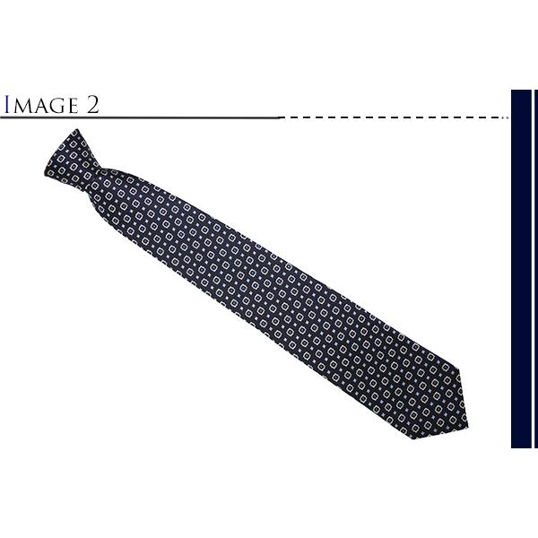 ネクタイ ブランド NEWYORKER ACCESSORY ニューヨーカー アクセサリー 小紋柄 シルク ネクタイ（ネイビーブルー）レギュラータイ 父の日 爆買 | NEWYORKER | 03