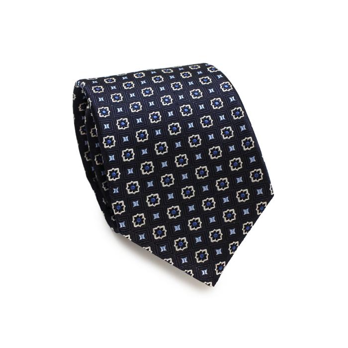 ネクタイ ブランド NEWYORKER ACCESSORY ニューヨーカー アクセサリー 小紋柄 シルク ネクタイ（ネイビーブルー）レギュラータイ 父の日 爆買 | NEWYORKER | 05