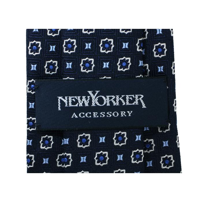 ネクタイ ブランド NEWYORKER ACCESSORY ニューヨーカー アクセサリー 小紋柄 シルク ネクタイ（ネイビーブルー）レギュラータイ 父の日 爆買 | NEWYORKER | 08