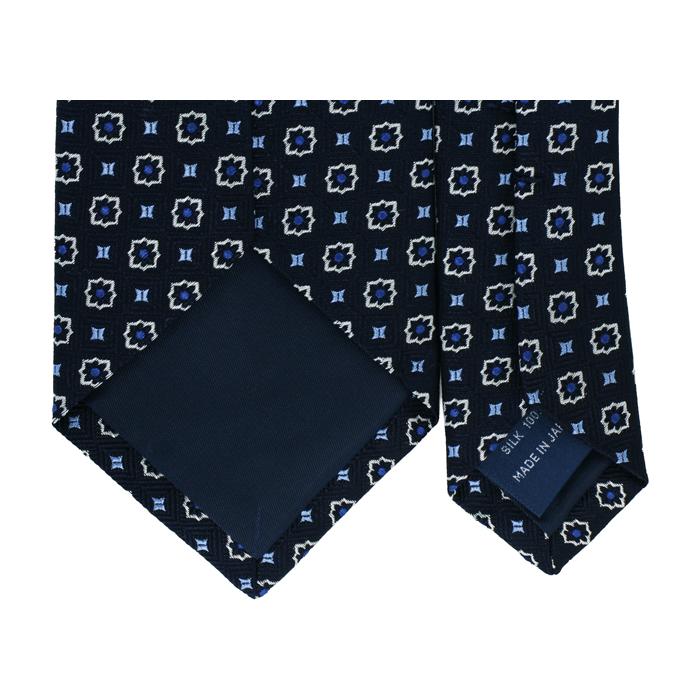 ネクタイ ブランド NEWYORKER ACCESSORY ニューヨーカー アクセサリー 小紋柄 シルク ネクタイ（ネイビーブルー）レギュラータイ 父の日 爆買 | NEWYORKER | 09
