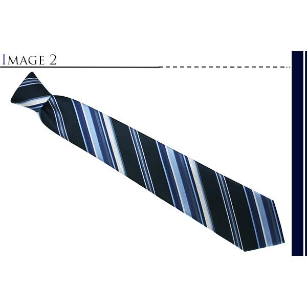 ネクタイ ブランド NEWYORKER ACCESSORY ニューヨーカー アクセサリー コンビネーション ストライプ シルク ネクタイ（ネイビーブルー）父の日 爆買 | NEWYORKER | 03