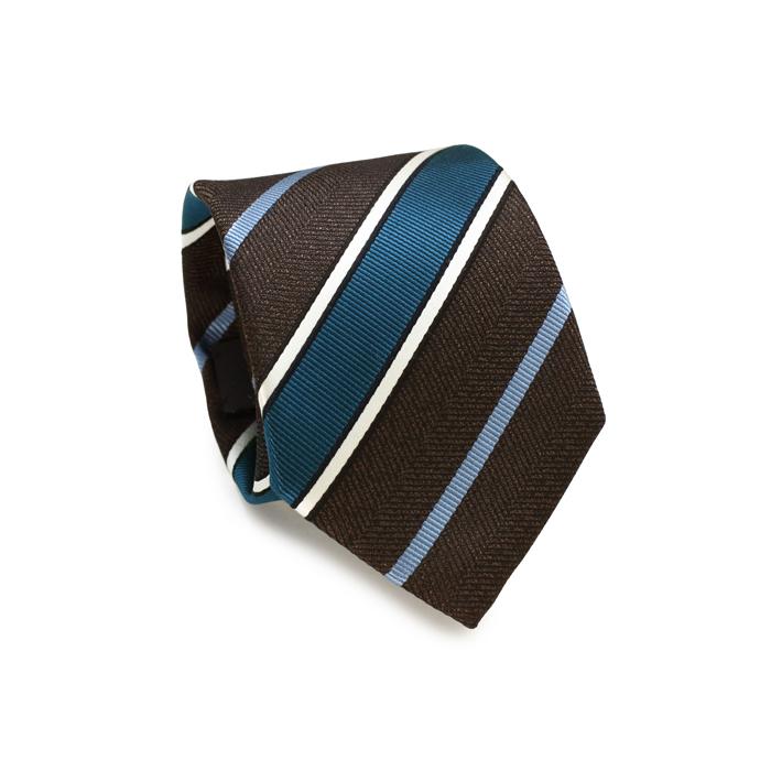 ネクタイ ブランド NEWYORKER ACCESSORY ニューヨーカー アクセサリー シンプル ストライプ シルク ネクタイ（ブラウン）父の日 爆買 | NEWYORKER | 05