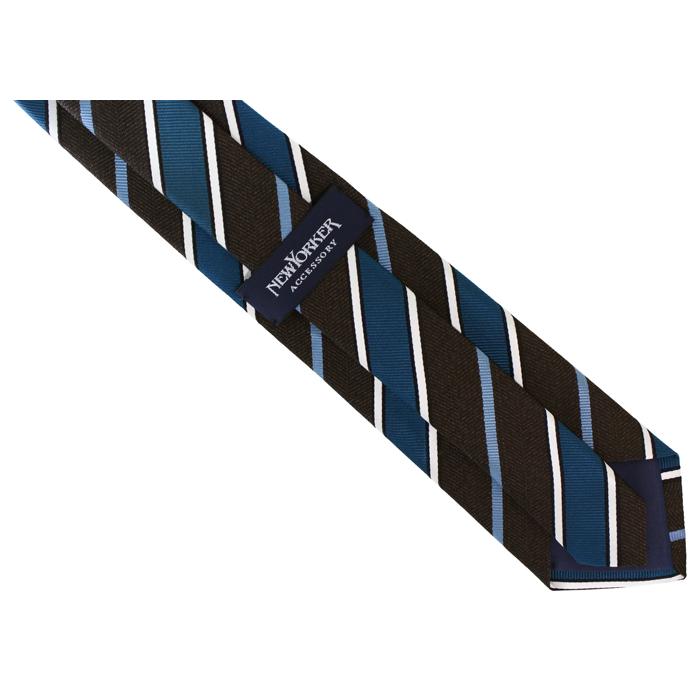 ネクタイ ブランド NEWYORKER ACCESSORY ニューヨーカー アクセサリー シンプル ストライプ シルク ネクタイ（ブラウン）父の日 爆買 | NEWYORKER | 07