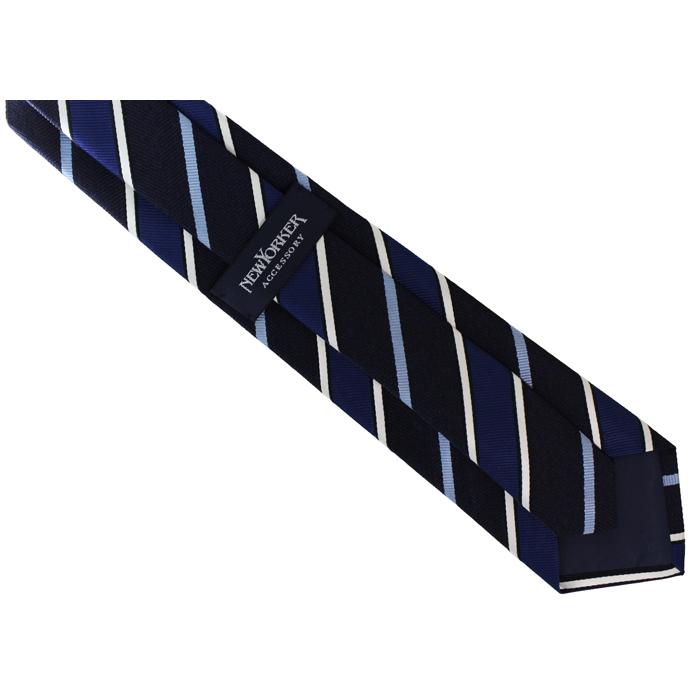 ネクタイ ブランド NEWYORKER ACCESSORY ニューヨーカー アクセサリー シンプル ストライプ シルク ネクタイ（ネイビーブルー）父の日 爆買 | NEWYORKER | 07