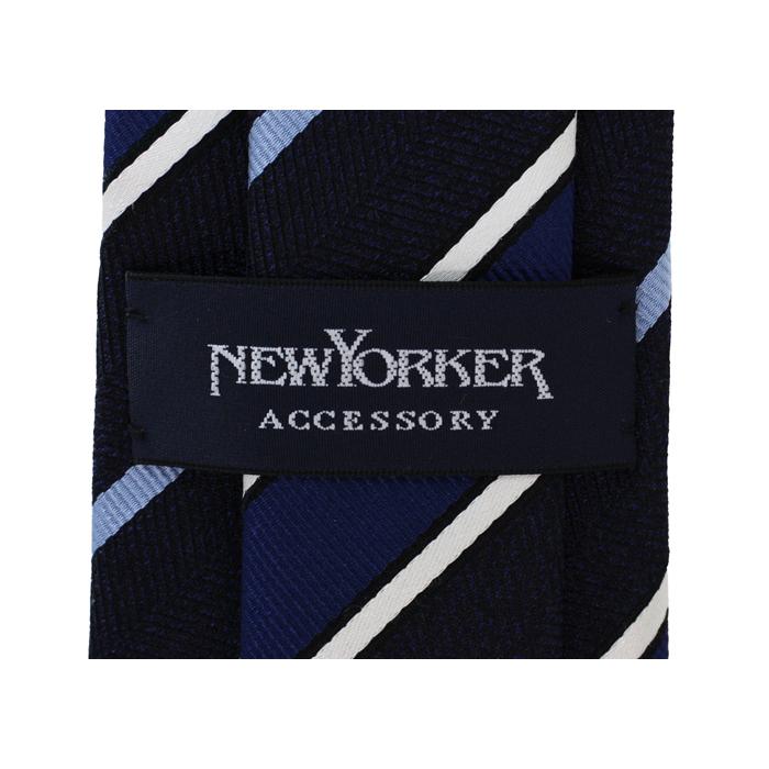 ネクタイ ブランド NEWYORKER ACCESSORY ニューヨーカー アクセサリー シンプル ストライプ シルク ネクタイ（ネイビーブルー）父の日 爆買 | NEWYORKER | 08