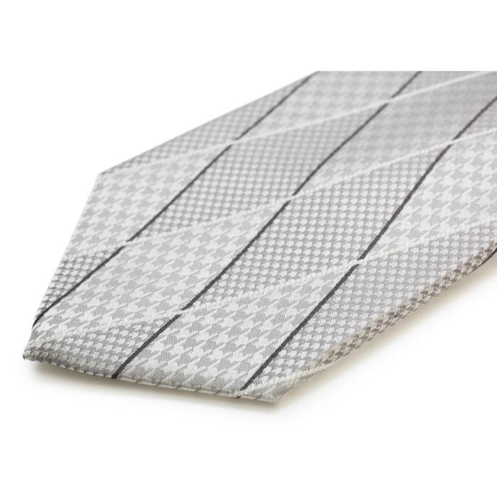 ネクタイ ブランド EPOCA UOMO エポカ ウォモ ハウンドトゥース ダイヤモンド パターン シルク ネクタイ（シルバー）レギュラータイ バレンタイン 爆買 | EPOCA UOMO | 10