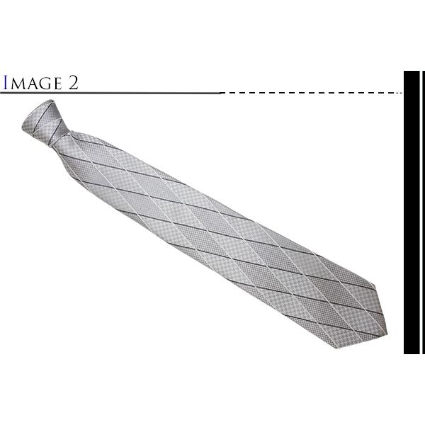 ネクタイ ブランド EPOCA UOMO エポカ ウォモ ハウンドトゥース ダイヤモンド パターン シルク ネクタイ（シルバー）レギュラータイ バレンタイン 爆買 | EPOCA UOMO | 03