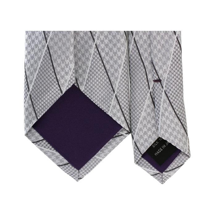 ネクタイ ブランド EPOCA UOMO エポカ ウォモ ハウンドトゥース ダイヤモンド パターン シルク ネクタイ（シルバー）レギュラータイ バレンタイン 爆買 | EPOCA UOMO | 09