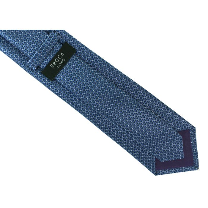 EPOCA UOMO ネクタイ シルク バスケットチェック ブルー系 青系 EPOCA UOMO ネクタイ シルク バスケットチェック ブルー系 青系の通販
